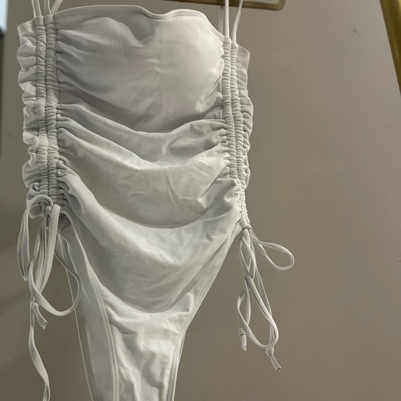 NEW White One Piece Bathingsuit in Medium - Picture 6 of 12